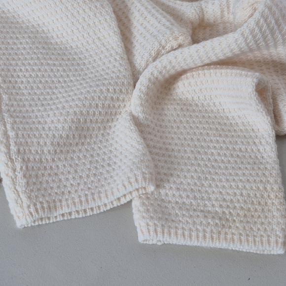 J. Crew Factory Chevron-Stitch Boatneck Sweater in Pink Ivory - Size XL - Picture 7 of 12